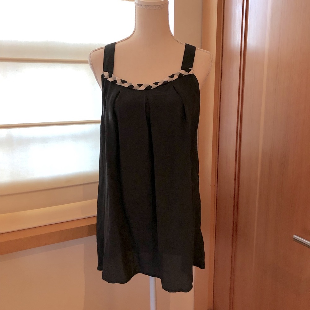 Kimichi blue silk braided top
